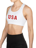 2-Pack "USA" or White ProWikMax Sports Bra's 032BRAWU