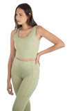 Hamptons Pocketed Legging Sage Green 991SBE Made in USA