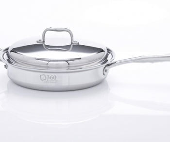 3.5Qt Stainless Steel Saute Pan w/Cover USA Made