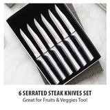 Sale: Six Serrated Steak Gift Box Set by Rada Cutlery Made in USA S6S