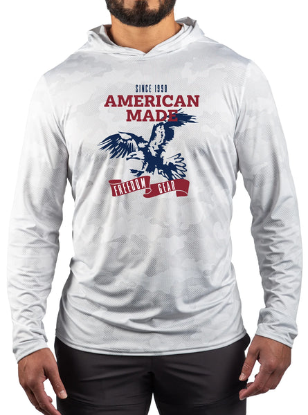 AMERICAN MADE EAGLE MESH SUN GUARD HOODIE 672MSHWEAGLE