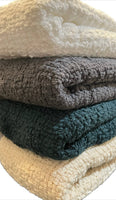 100% Cotton Throw Blankets – 50″ x 60″: Gray Made in USA
