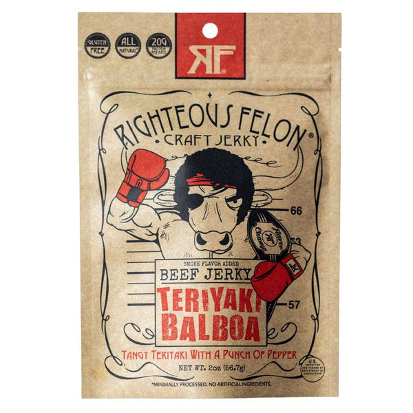 4-Pack Teriyaki Balboa Jerky Beef 8oz by RF