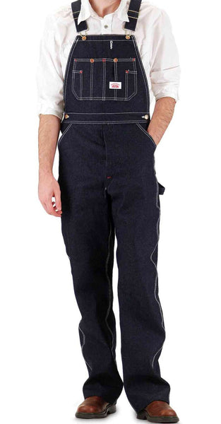Zipper Fly Blue Denim Bib Overalls by ROUND HOUSE® Made in USA 980