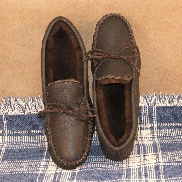 Sale: Men's Softsole Sheepskin Slippers Made in USA by Footskin 4400S