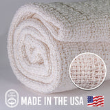 White 100% Cotton Utility Blanket – 60″x48″ Made in USA!