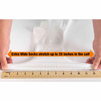 Sale: 6-Pack Extra Wide Athletic Crew Socks Made in USA