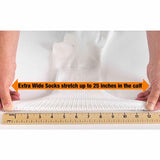 Sale: 6-Pack Extra Wide Athletic Crew Socks Made in USA