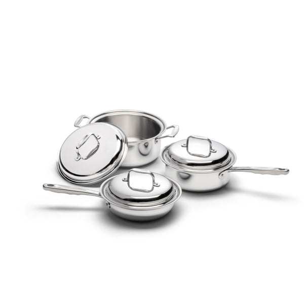 6 Piece Stainless Steel Cookware Set by 360 Cookware USA Made IL006-T