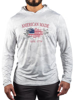 "AMERICAN MADE" PERFORMANCE MESH WHITE OUT SUN HOODIE 672MSHWAMXS