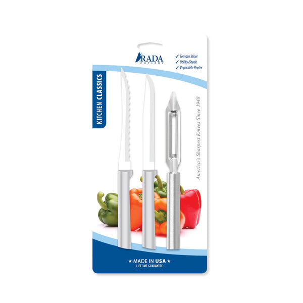 Sale: Kitchen Classics ProPack including Tomato Slicer, Utility/Steak Knife, & Veggie Peeler Made in USA