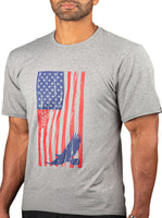 Men's Freedom Patriot Tee American Flag T-shirt by WSI  Made in USA 752HLSSP