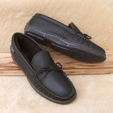 Sale: Men's Premium Rubber Sole Sheepskin Slippers Made in USA by Footskin 4400S-RS