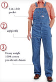 Men’s Stonewashed Blues Overall by ROUND HOUSE® American-Made 699