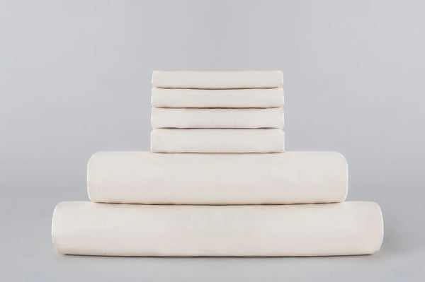 Cotton Percale Bed Sheet Set Made in the USA of 100% USA Cotton (45% Organic)