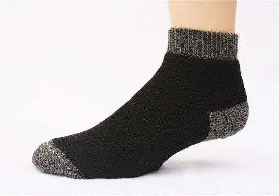 "SlipperBootie" Alpaca Quarter Socks 3-Pack Made in USA