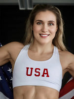 2-Pack "USA" or White ProWikMax Sports Bra's 032BRAWU
