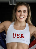 2-Pack "USA" or White ProWikMax Sports Bra's 032BRAWU