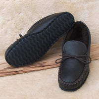 Sale: Men's Cushion-Flex Sole Sheepskin Slippers Made in USA by Footskin 4400S-CFS