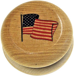 American Flag Hardwood Yo-Yo Made in USA