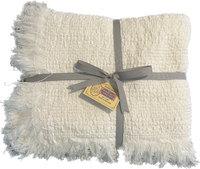 100% Cotton Throw Blankets – 50″ x 60″: Natural, Made in USA