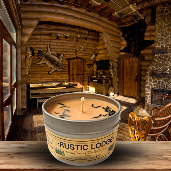 Sale: 2-Pack Rustic Lodge - USA MADE - Soy Wax Candles: 4 OZ.