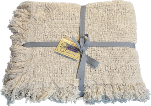 100% Cotton Throw Blankets – 50″ x 60″: Natural, Made in USA