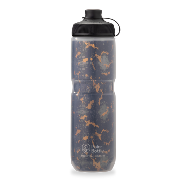 Breakaway® Muck Insulated Water Bottle 24 oz Shatter Charcoal/Copper by Polar Bottle Made in USA