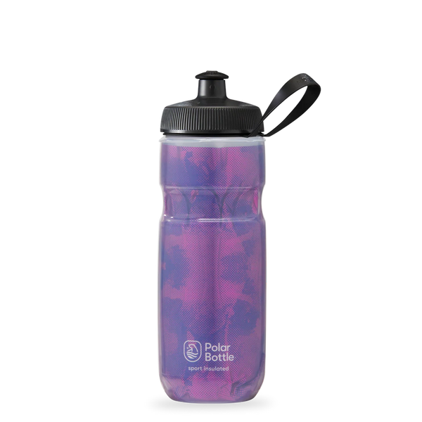 Sports Insulated Water Bottle 24 oz FlyDye Blackberry by Polar Bottle Made in USA